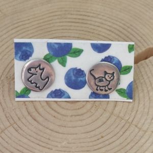 Silpada Cat & Dog Earrings